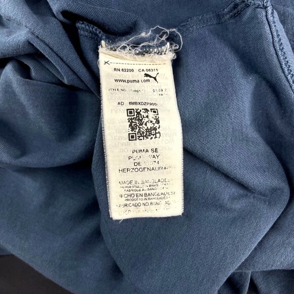 Puma Mens Blue Graphic Logo T-Shirt Large - Picture 3 of 7